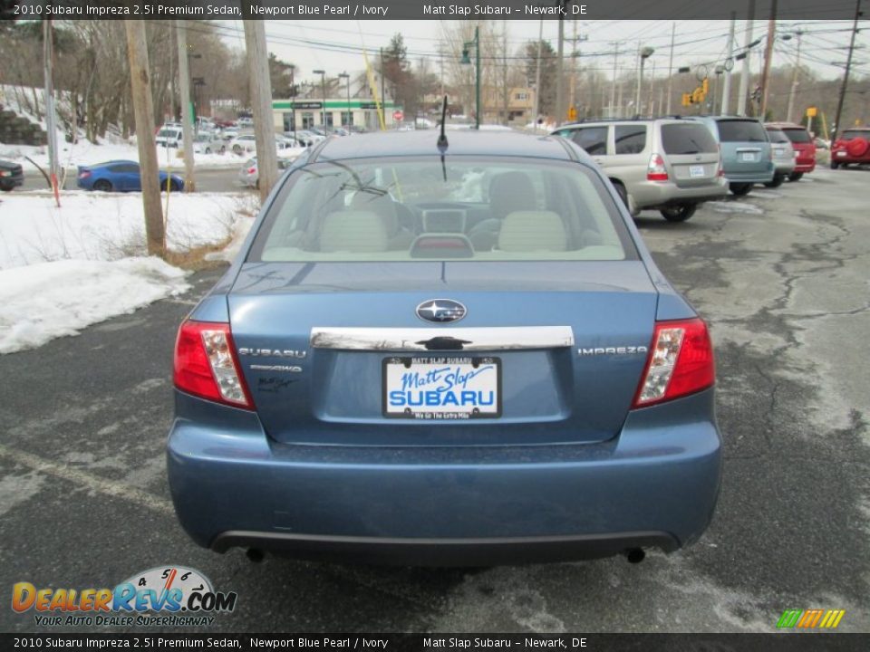 2010 Subaru Impreza 2.5i Premium Sedan Newport Blue Pearl / Ivory Photo #7
