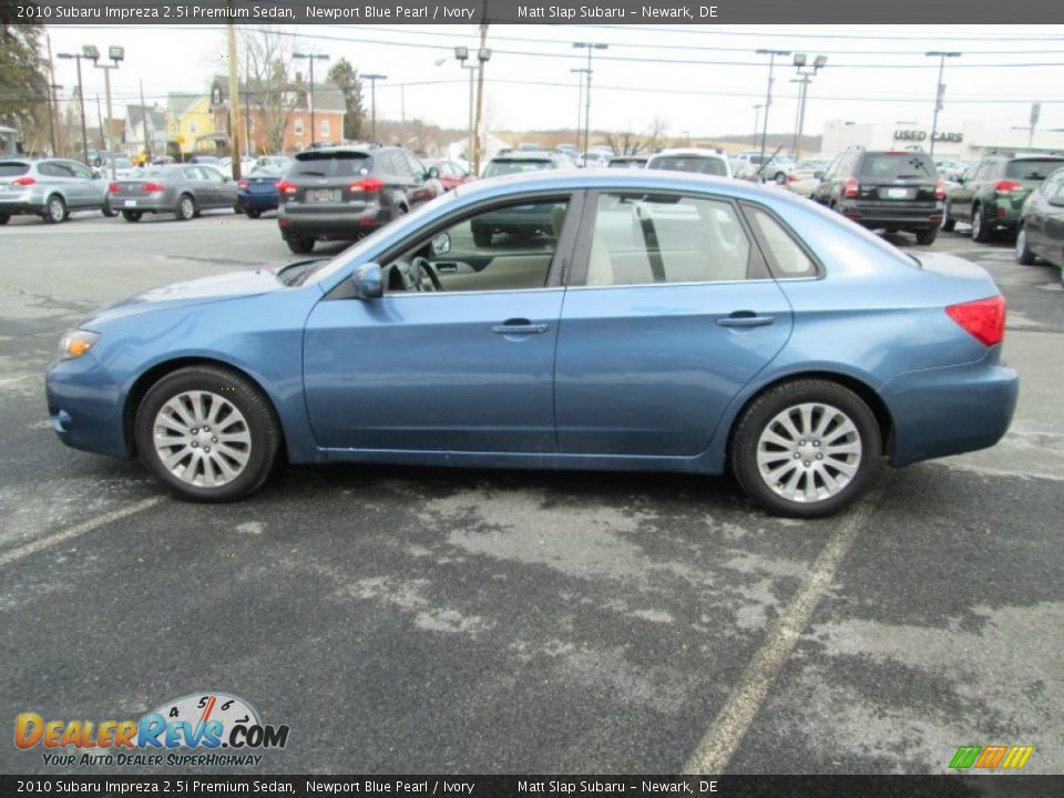 2010 Subaru Impreza 2.5i Premium Sedan Newport Blue Pearl / Ivory Photo #9