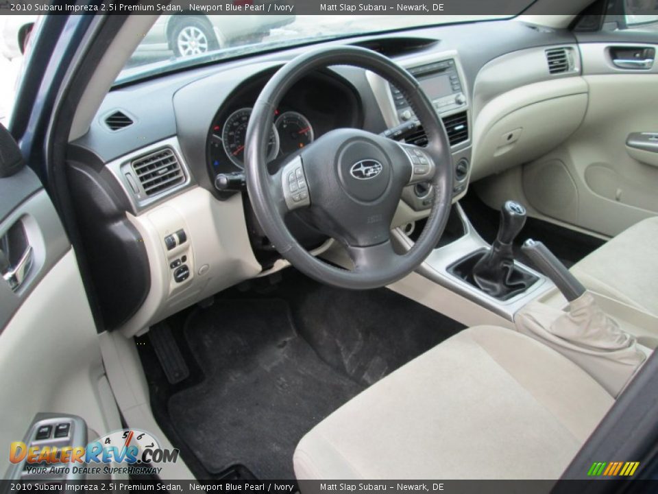 Ivory Interior - 2010 Subaru Impreza 2.5i Premium Sedan Photo #10