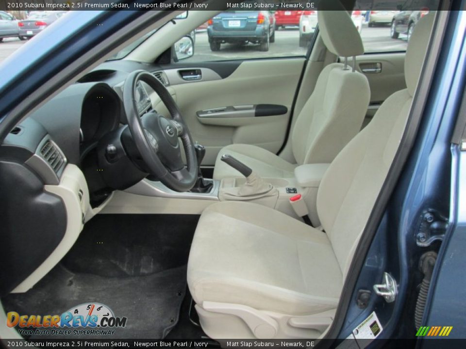 2010 Subaru Impreza 2.5i Premium Sedan Newport Blue Pearl / Ivory Photo #11