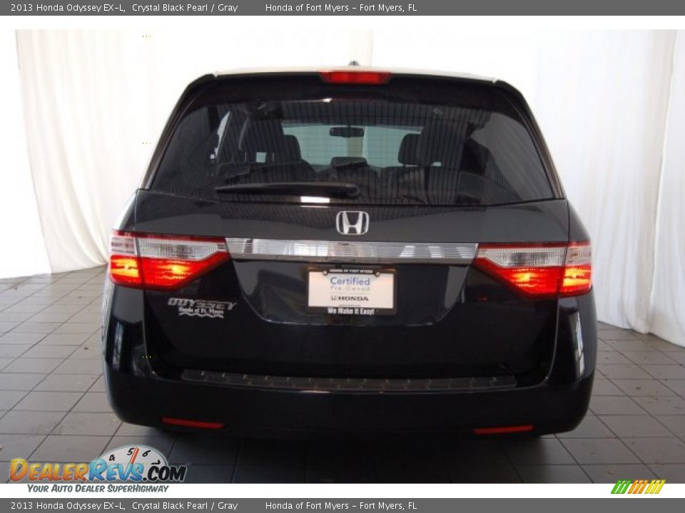 2013 Honda Odyssey EX-L Crystal Black Pearl / Gray Photo #7