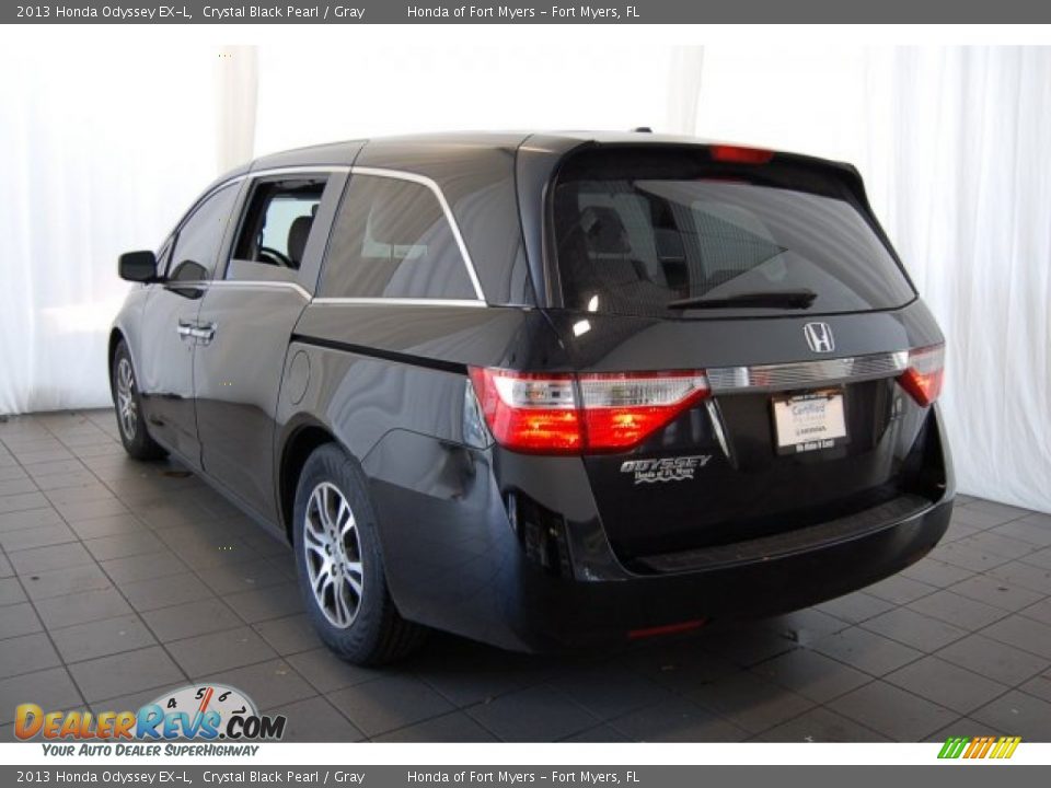 2013 Honda Odyssey EX-L Crystal Black Pearl / Gray Photo #8