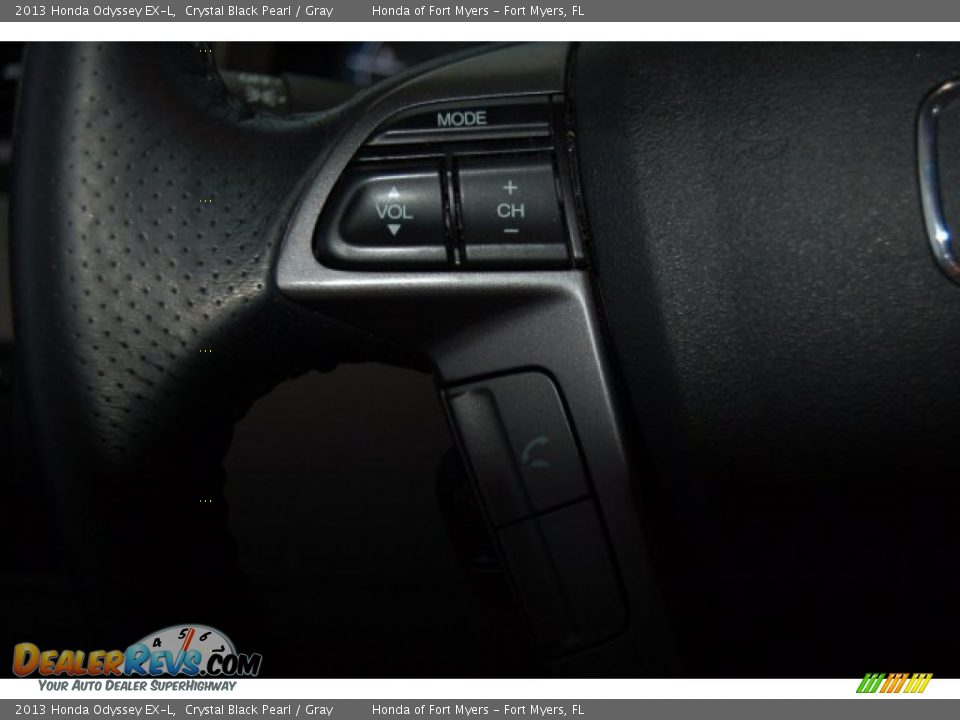 2013 Honda Odyssey EX-L Crystal Black Pearl / Gray Photo #24