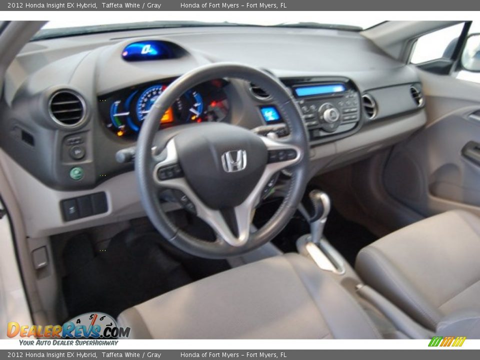 2012 Honda Insight EX Hybrid Taffeta White / Gray Photo #12