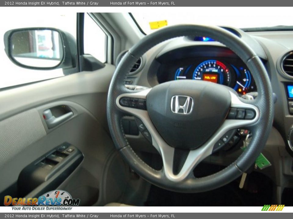 2012 Honda Insight EX Hybrid Taffeta White / Gray Photo #25