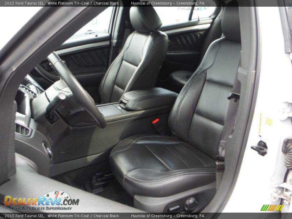 2013 Ford Taurus SEL White Platinum Tri-Coat / Charcoal Black Photo #14