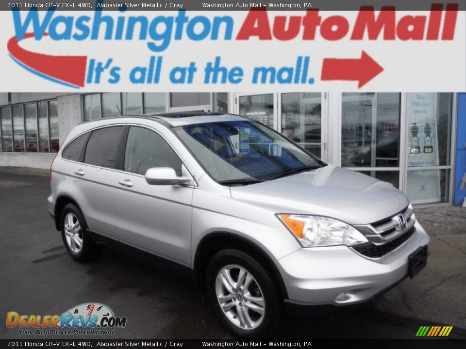 2011 Honda CR-V EX-L 4WD Alabaster Silver Metallic / Gray Photo #1