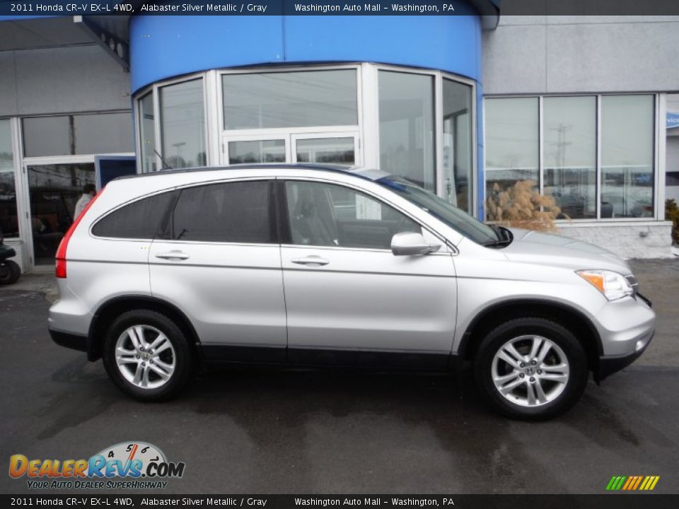 2011 Honda CR-V EX-L 4WD Alabaster Silver Metallic / Gray Photo #2