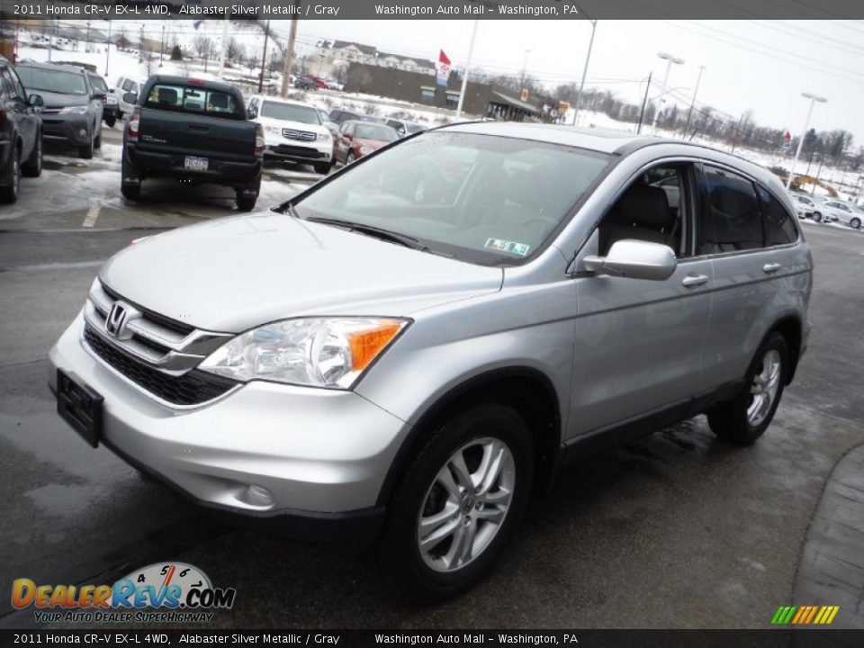 2011 Honda CR-V EX-L 4WD Alabaster Silver Metallic / Gray Photo #7