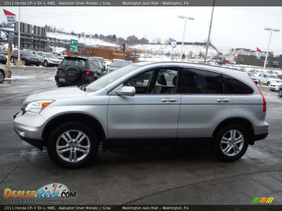 2011 Honda CR-V EX-L 4WD Alabaster Silver Metallic / Gray Photo #8