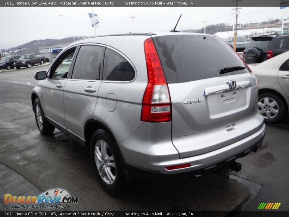 2011 Honda CR-V EX-L 4WD Alabaster Silver Metallic / Gray Photo #9