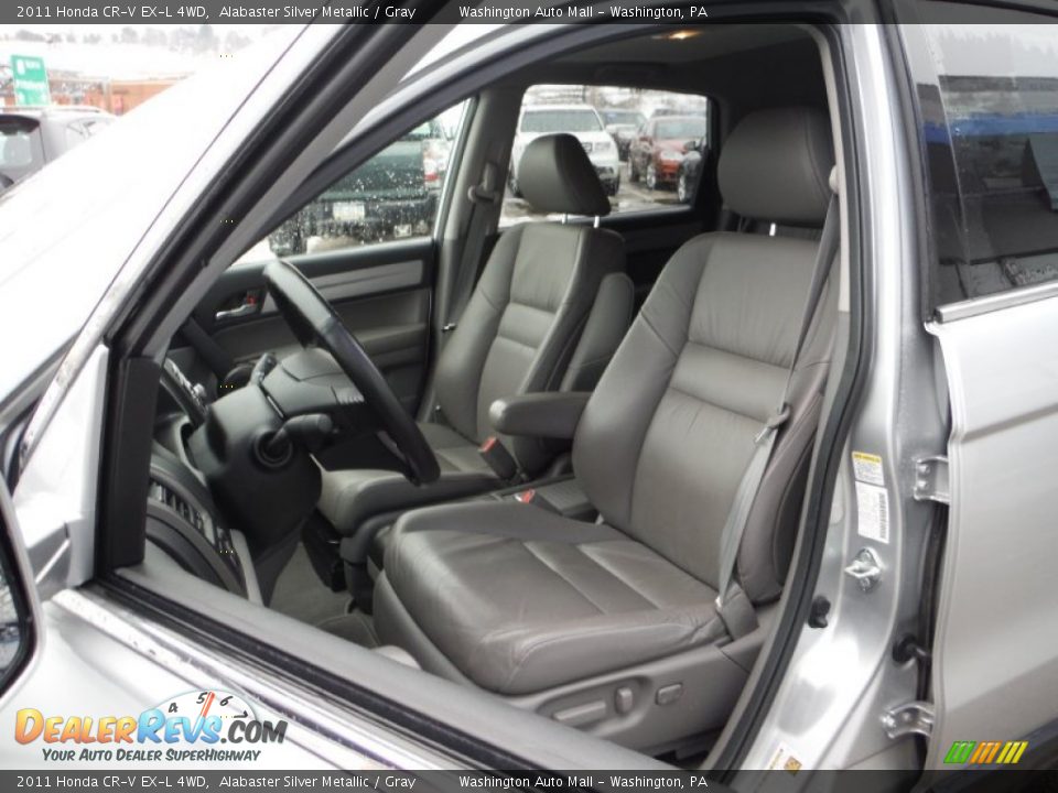 2011 Honda CR-V EX-L 4WD Alabaster Silver Metallic / Gray Photo #14