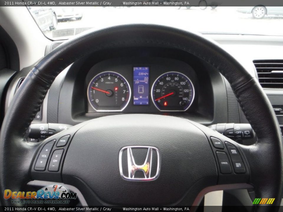 2011 Honda CR-V EX-L 4WD Alabaster Silver Metallic / Gray Photo #17