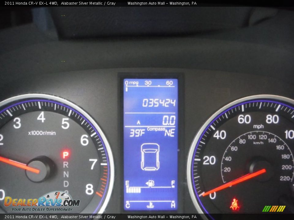 2011 Honda CR-V EX-L 4WD Alabaster Silver Metallic / Gray Photo #22