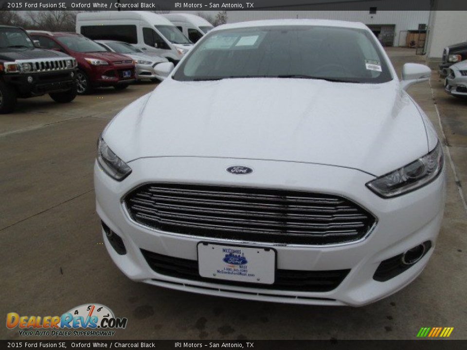 2015 Ford Fusion SE Oxford White / Charcoal Black Photo #4