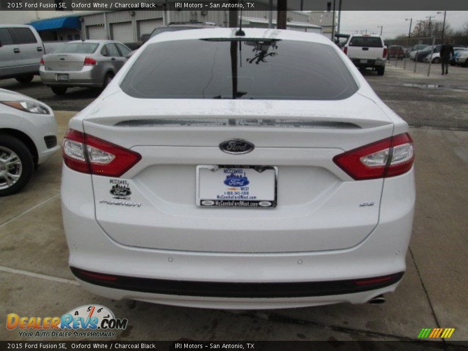 2015 Ford Fusion SE Oxford White / Charcoal Black Photo #8