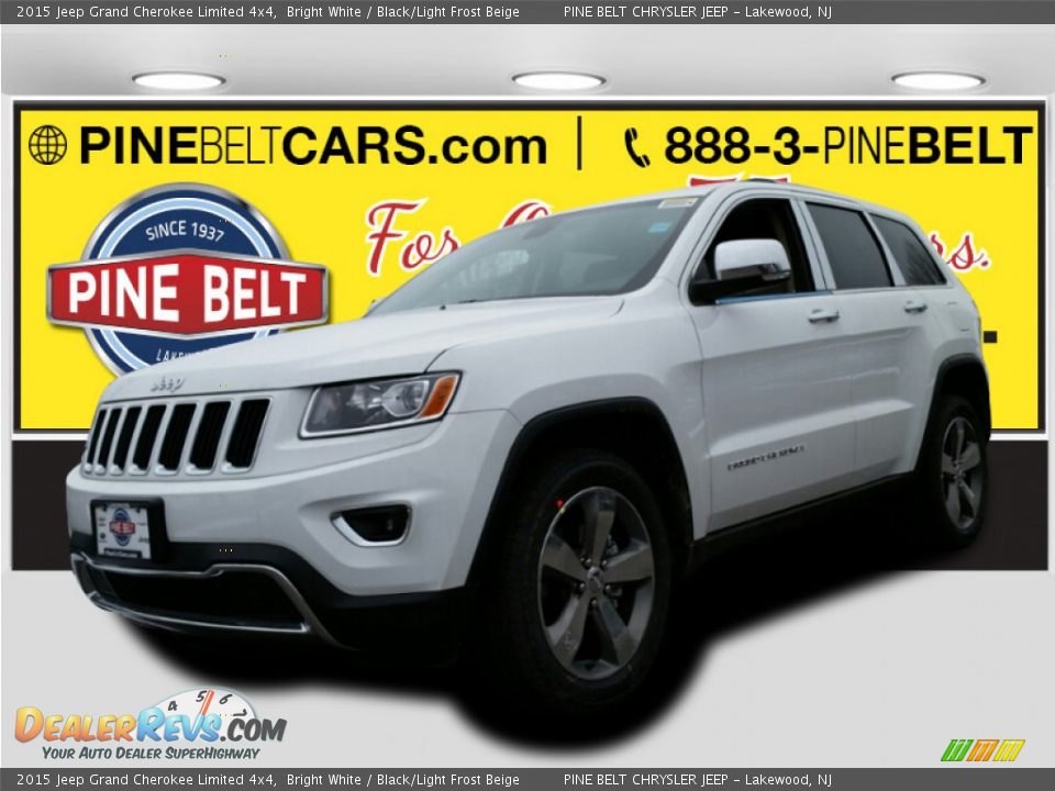 2015 Jeep Grand Cherokee Limited 4x4 Bright White / Black/Light Frost Beige Photo #1