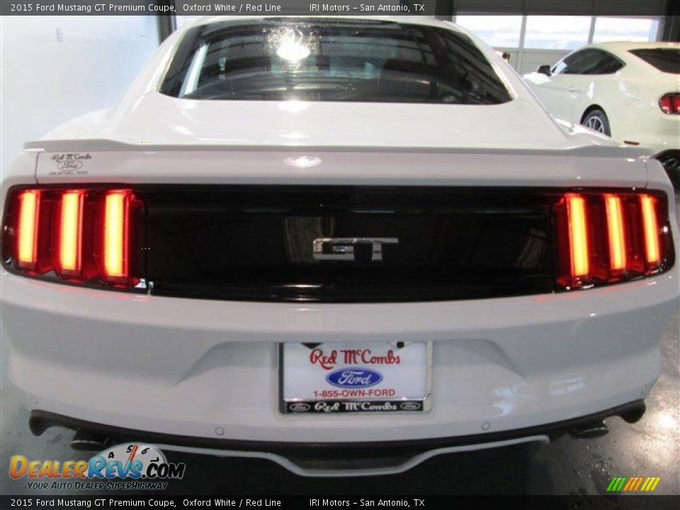 2015 Ford Mustang GT Premium Coupe Oxford White / Red Line Photo #6