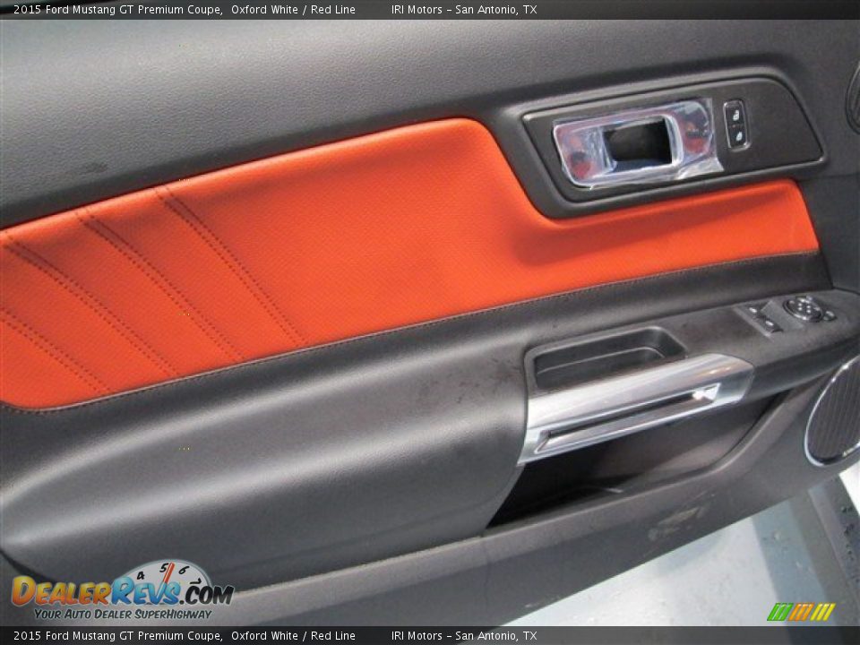 2015 Ford Mustang GT Premium Coupe Oxford White / Red Line Photo #13