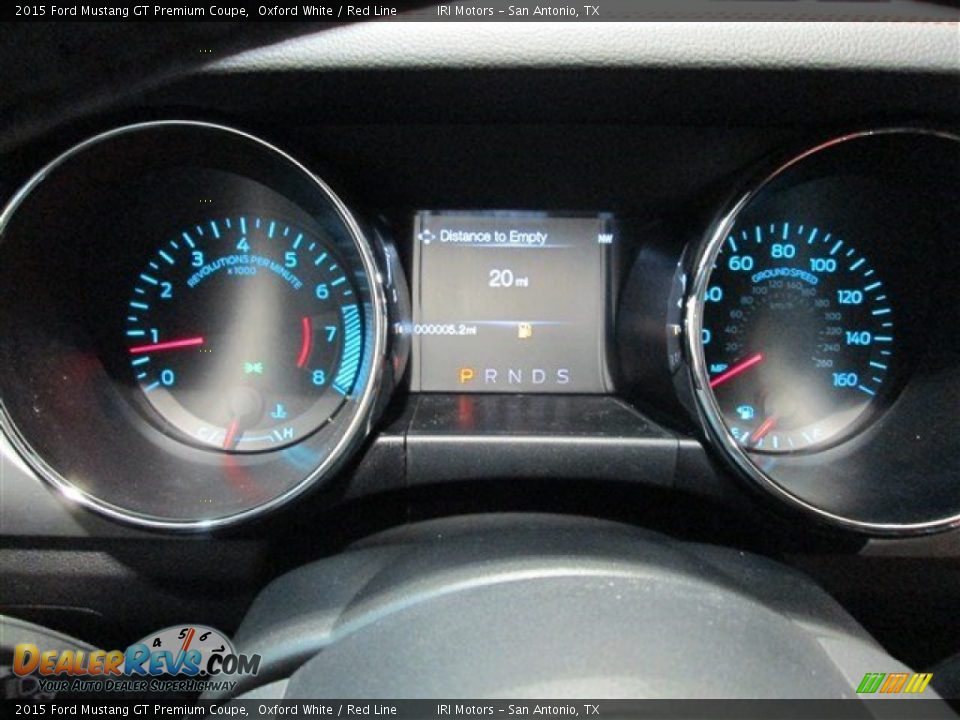 2015 Ford Mustang GT Premium Coupe Oxford White / Red Line Photo #18