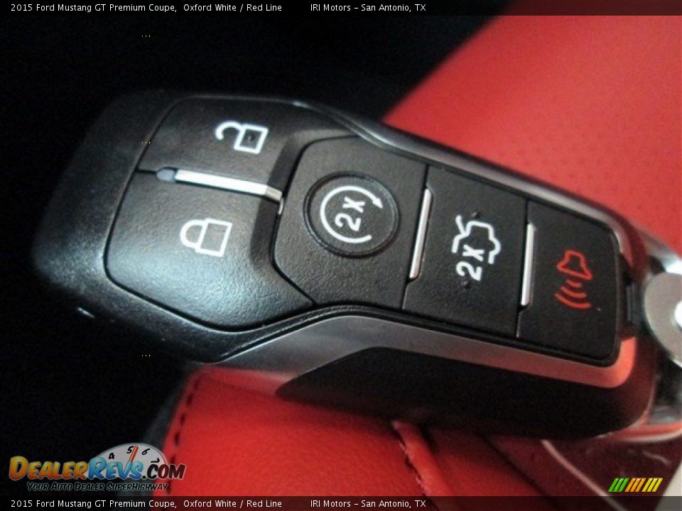 2015 Ford Mustang GT Premium Coupe Oxford White / Red Line Photo #21