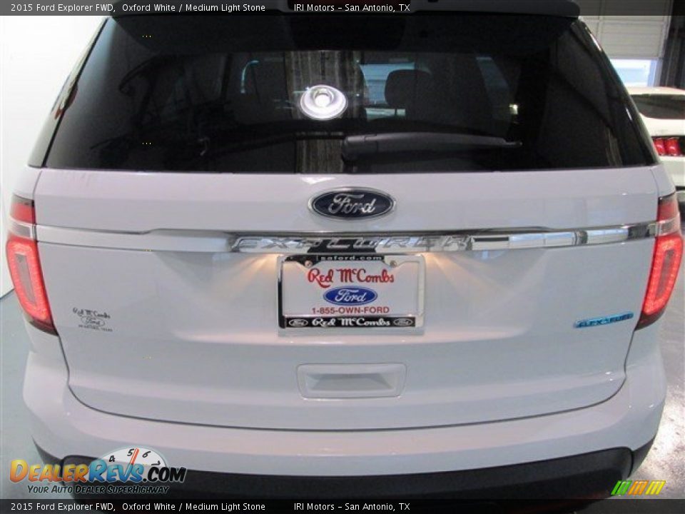 2015 Ford Explorer FWD Oxford White / Medium Light Stone Photo #5