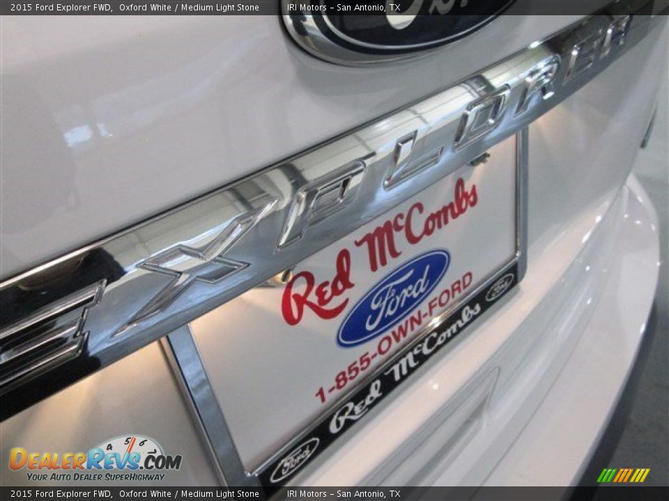 2015 Ford Explorer FWD Oxford White / Medium Light Stone Photo #6