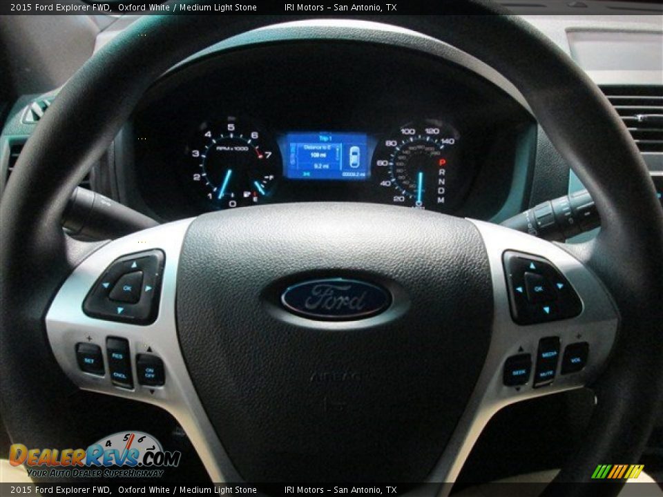 2015 Ford Explorer FWD Oxford White / Medium Light Stone Photo #18