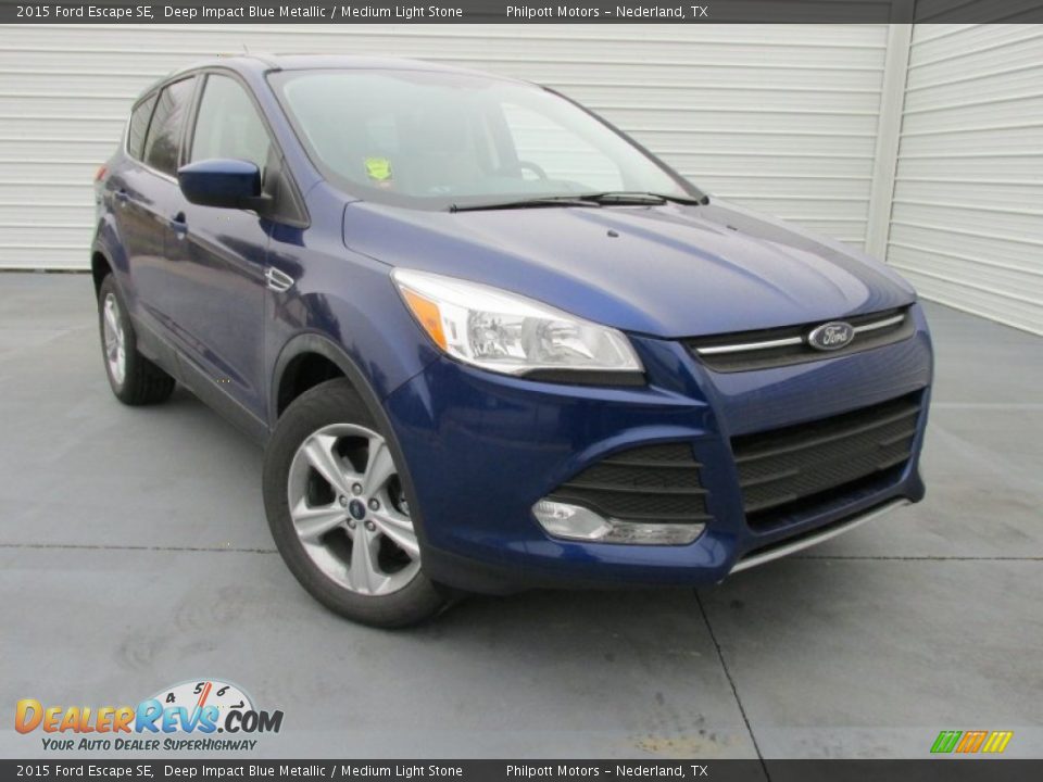 2015 Ford Escape SE Deep Impact Blue Metallic / Medium Light Stone Photo #1