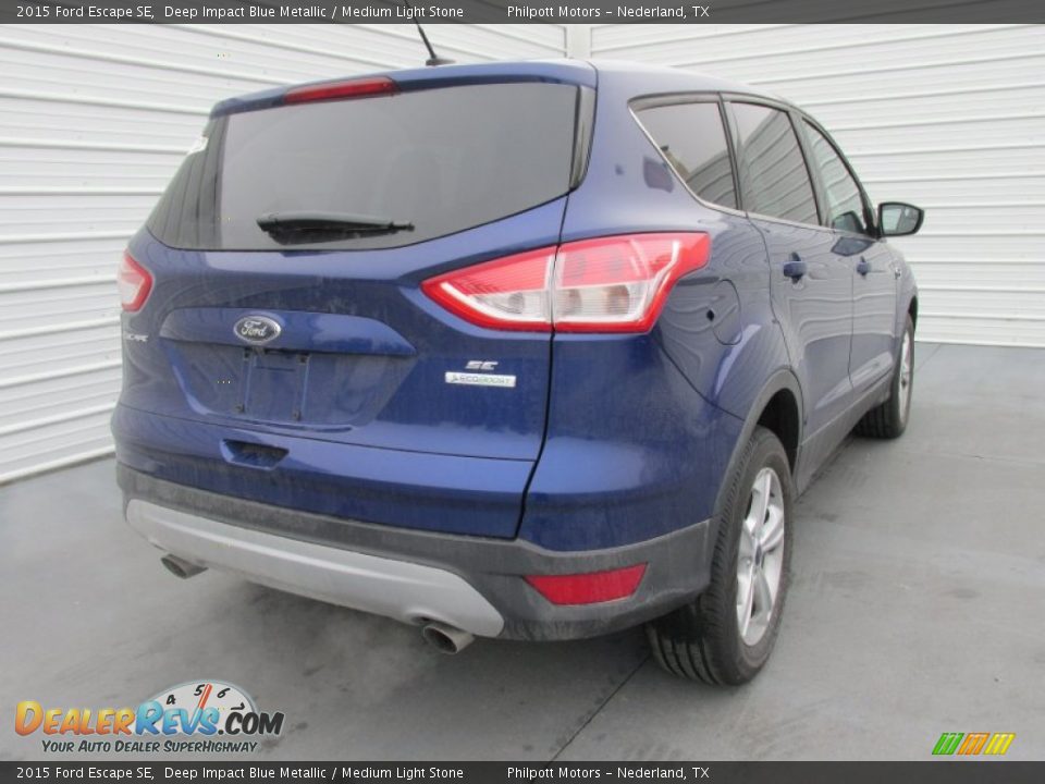 2015 Ford Escape SE Deep Impact Blue Metallic / Medium Light Stone Photo #4