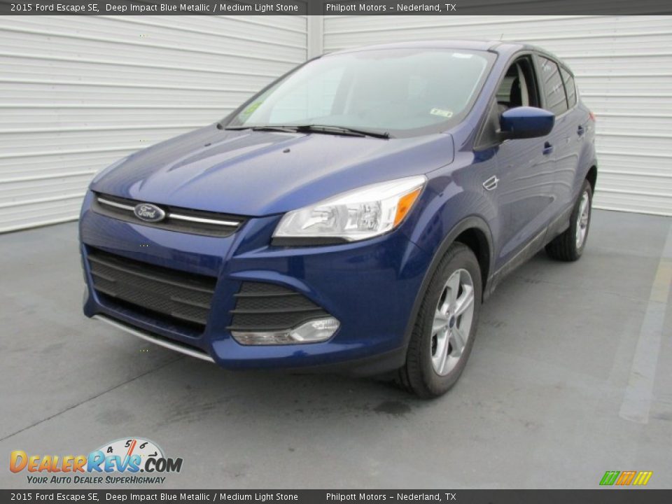 2015 Ford Escape SE Deep Impact Blue Metallic / Medium Light Stone Photo #7