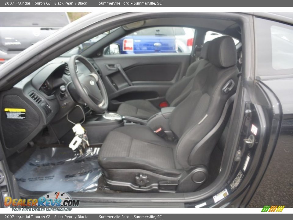 2007 Hyundai Tiburon GS Black Pearl / Black Photo #14