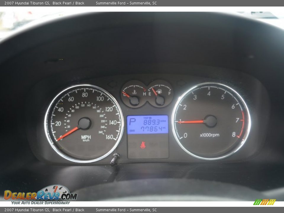 2007 Hyundai Tiburon GS Black Pearl / Black Photo #19