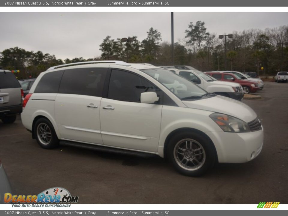 2007 Nissan Quest 3.5 S Nordic White Pearl / Gray Photo #2