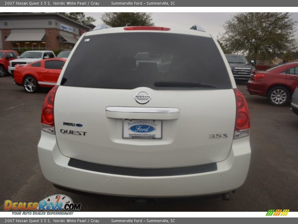 2007 Nissan Quest 3.5 S Nordic White Pearl / Gray Photo #4