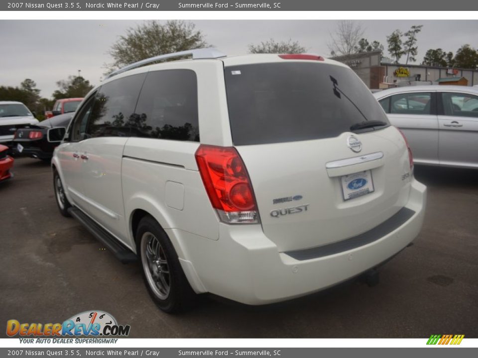 2007 Nissan Quest 3.5 S Nordic White Pearl / Gray Photo #5