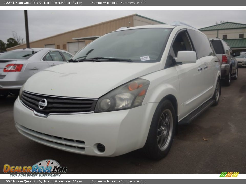 2007 Nissan Quest 3.5 S Nordic White Pearl / Gray Photo #7