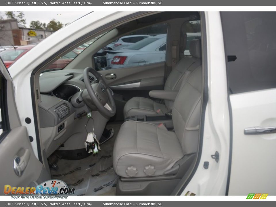 2007 Nissan Quest 3.5 S Nordic White Pearl / Gray Photo #18