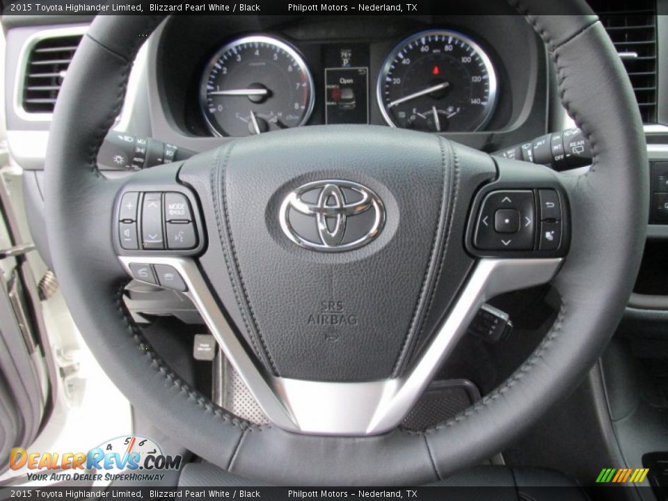 2015 Toyota Highlander Limited Blizzard Pearl White / Black Photo #33