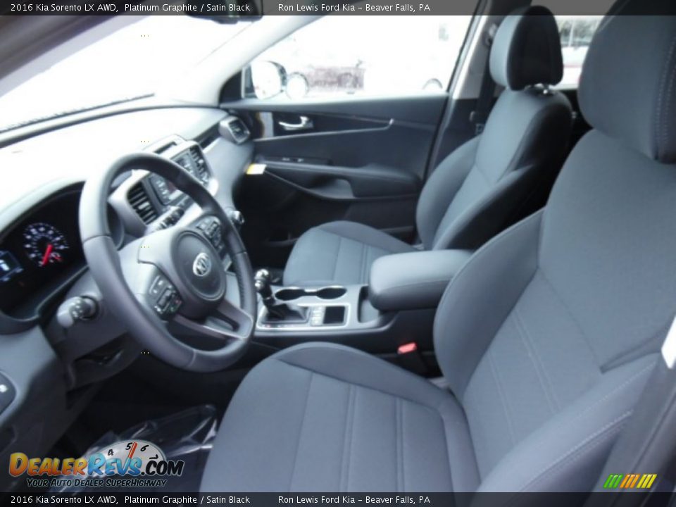 Satin Black Interior - 2016 Kia Sorento LX AWD Photo #11