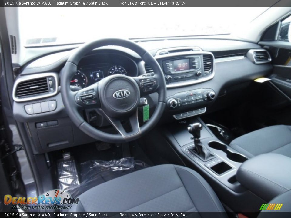 Satin Black Interior - 2016 Kia Sorento LX AWD Photo #13