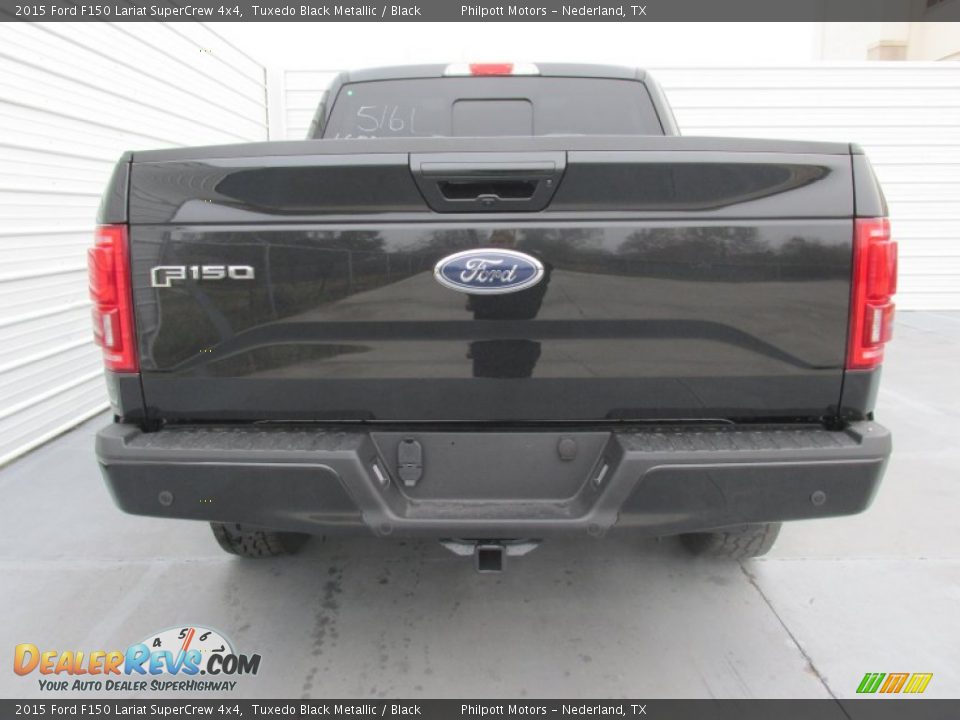 2015 Ford F150 Lariat SuperCrew 4x4 Tuxedo Black Metallic / Black Photo #5