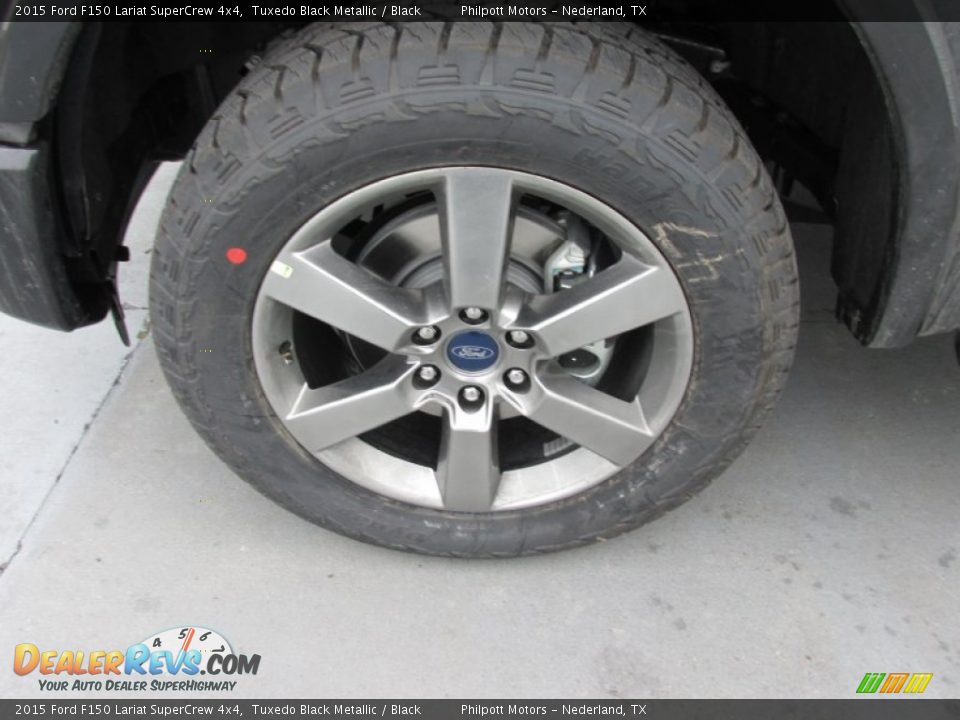 2015 Ford F150 Lariat SuperCrew 4x4 Tuxedo Black Metallic / Black Photo #11