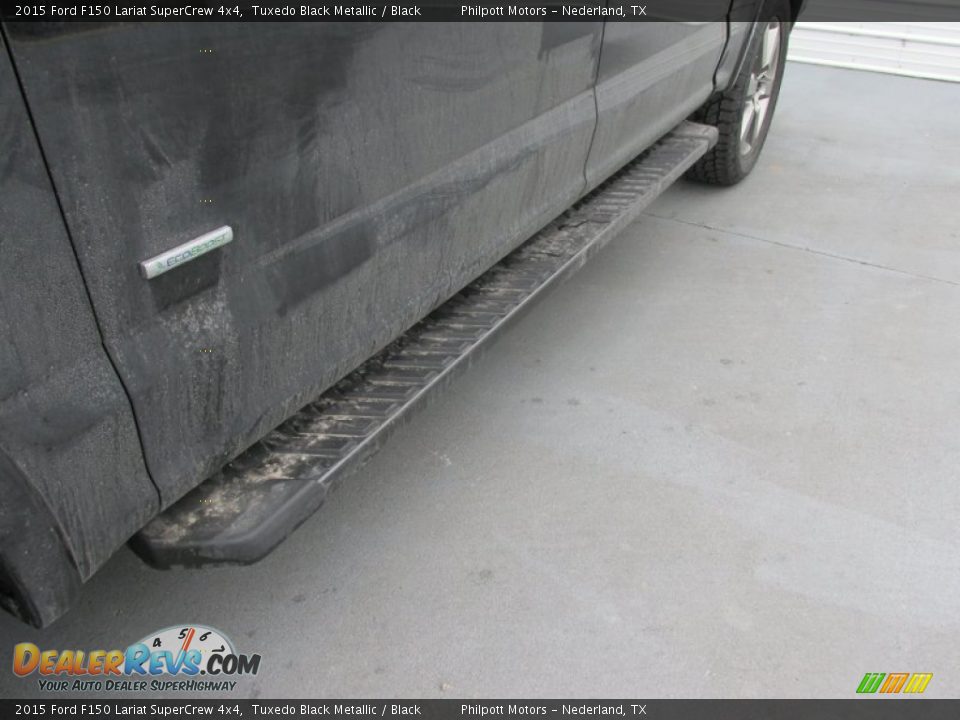 2015 Ford F150 Lariat SuperCrew 4x4 Tuxedo Black Metallic / Black Photo #12