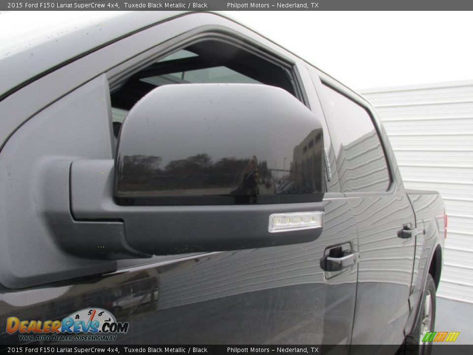 2015 Ford F150 Lariat SuperCrew 4x4 Tuxedo Black Metallic / Black Photo #13