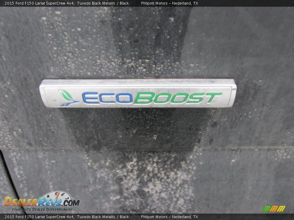 2015 Ford F150 Lariat SuperCrew 4x4 Tuxedo Black Metallic / Black Photo #15