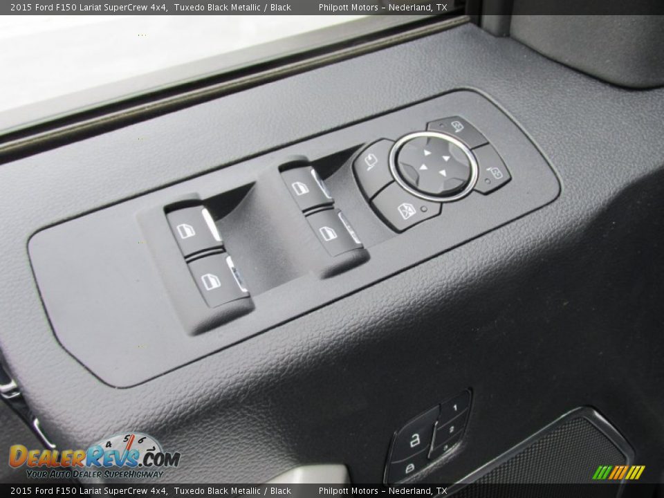 2015 Ford F150 Lariat SuperCrew 4x4 Tuxedo Black Metallic / Black Photo #23