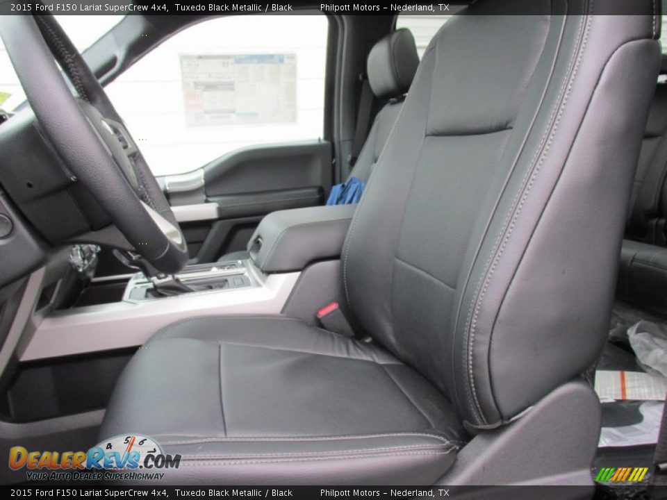 2015 Ford F150 Lariat SuperCrew 4x4 Tuxedo Black Metallic / Black Photo #24