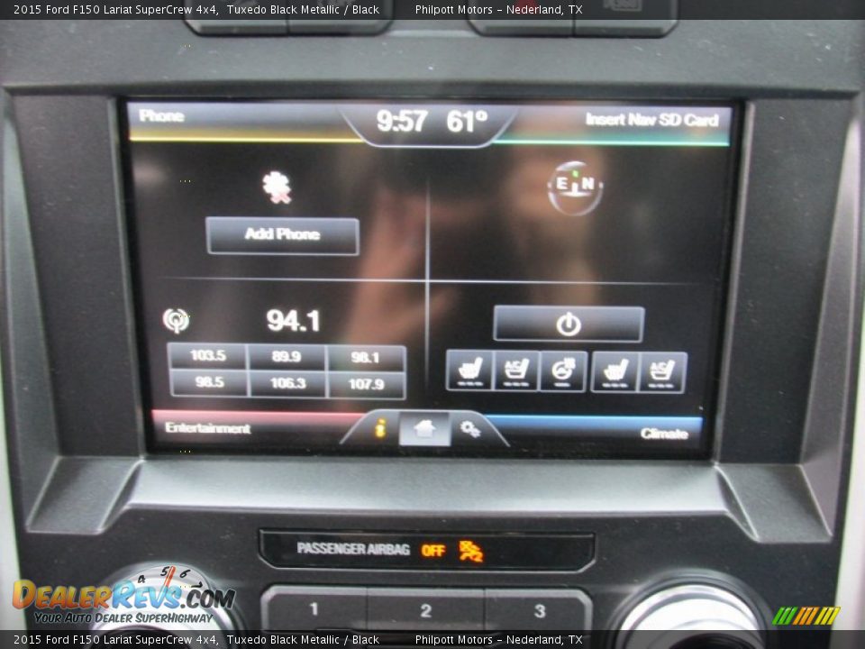 2015 Ford F150 Lariat SuperCrew 4x4 Tuxedo Black Metallic / Black Photo #29