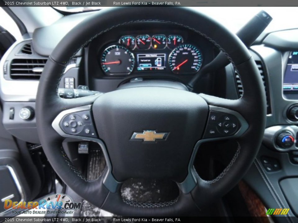 2015 Chevrolet Suburban LTZ 4WD Black / Jet Black Photo #16